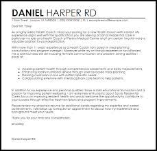 Health Coach Cover Letter Sample Cover Letter Templates Examples