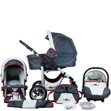 Bei uns finden sie die passende babyausstattung für jedes alter. Bergsteiger Capri Kinderwagen Farbe Grey Red Real De