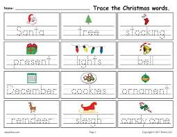 Printable Christmas Words Handwriting Tracing Worksheet Christmas Worksheets Holiday Worksheets Christmas Handwriting