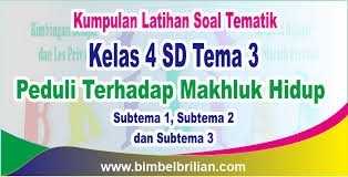 Kumpulan Soal Kelas 4 Sd Tema 3 Peduli Terhadap Makhluk Hidup Subtema 1 2 Dan 3 Dilengkapi Kunci Jawaban Bimbel Brilian