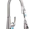 Product title premier faucet westlake double handle kitchen faucet average rating: 1