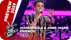 The voice special posted a video to playlist the voice kids 2019 auditions. Marshmello Anne Marie Friends Max Preview The Voice Kids 2019 Sat 1 Youtube