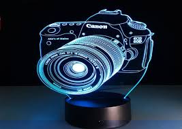 3d Glass Light أباجورة الثرى دى الليد Dealzania