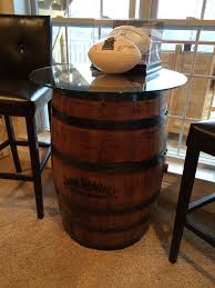 Whiskey Barrel Glass Table Top Cute Bar Table Glass Top Table Bar Table Wooden Barrel