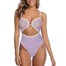 Lingerie For Women Naughty For See Through Bodysuitone Piece Mesh Thong  Teddy Swimsuits Micro Bikini Clubwear - Walmart.com