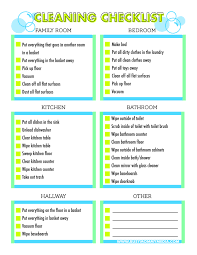 Free Printable Cleaning Checklist For Kids Printables