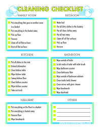 free printable cleaning checklist for kids printables