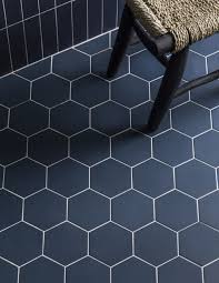 All of the blue shades compliment each other and the rope mirror is. Oska Navy Matt Porcelain Hexagon Tiles Mandarin Stone