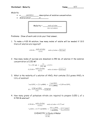 Concentration and concentration and molarity phet labs.pdf describe the relationships between. Solution Concentration Molarity Worksheet Answers