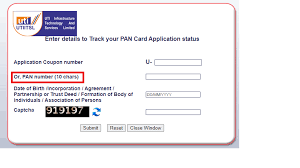 Check Uti Nsdl Pan Card Status Online By Pan Coupon Number Name Date Of Birth