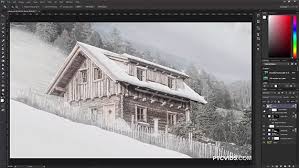 A huge part of making our image look realistic is using multiple layers of snow (literally!). How To Fake A Snowy Landscape In Photoshop