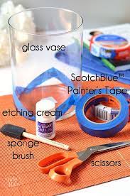 How To Etch A Glass Vase Glass Etching Diy Glass Vase Decor Glass Etching Projects
