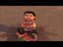 Ice Age Baby Eating Watermelon For 1 Hour Youtube