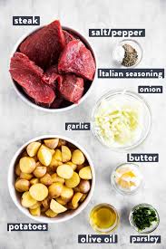 Check spelling or type a new query. Garlic Butter Steak And Potato Foil Packets Savory Nothings