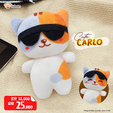 ISTANA BONEKA Kucing Squishy Carlo dan Monte GANTUNGAN KUNCI Mini Lucu