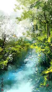 Wallpaper By Artist Unknown Landscape Paintings Fantasy Art Landscapes Landscape Art