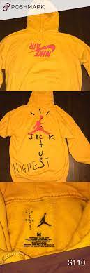 Released in parallel with its global success.highest in the roomand also available in a colour olive. Travis Scott Jordan Cactus Jack Hoodie Gold This Travis Scott Hoodie Is An Exclusive Hoodie From One Of His Songs Hoodies Sweatshirt Shirt Travis Scott Hoodie
