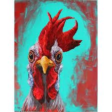 I Am Not A Chicken 30 X40 Acrylic On Canvas Available New Danaellyn Com Chicken Notachicken Rescuechicken Playingchicken Painting Art Animal Art
