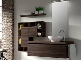 Completa la composizione la mensola in vetro lunga 120 cm e profonda 11 cm e lo specchio con luce da 120 cm x 55 cm. Mobile Bagno Qubo 120 Cm Olmo Lava Con Toppino Iperceramica