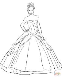All these santa coloring pages are free and can be printed in seconds from your computer. Quinceanera Dress Coloring Page Free Printable Coloring Pages Quinceanera Dresses Dress Design Sketches Free Printable Coloring Pages