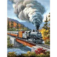 5d Diamond Painting In The Fall Of The Train Paint With Diamonds Art Crystal Craft Decor Diamond Painting 5d Diamond Painting Dream Pictures