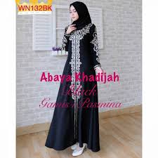 Baju Muslim Pesta Bordir Abaya Khadijah Grosir Gamis Murah Butik Jingga