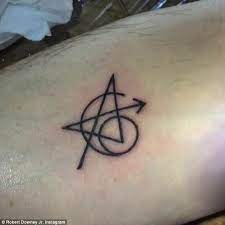 Robert downey jr., scarlett johansson, chris hemsworth, jeremy renner, and chris evans got inked by tattoo artist joshua lord. Robert Downey Jr Reveals The Tattoo That Now Links Five Of The Original Avengers For Infinity Daily Mail Onli Avengers Tattoo Marvel Tattoos Iron Man Tattoo