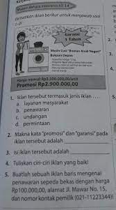 Jawaban pantun yang memiliki koneksi antar baitnya. Sebutkan Ciri Ciri Iklan Baris Cara Golden