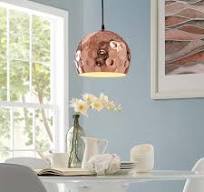 Dimple 10" Half-Sphere Rose Gold Pendant Light