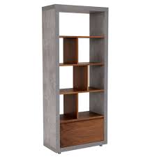 Great savings free delivery / collection on many items. Halmstad Shelving Unit Concrete And Walnut Bookcases Living Room