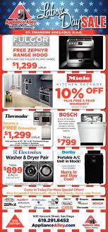 Left and right arrows move across top level links and expand / close menus in sub levels. Labor Day Sale Appliance Alley San Diego Ca