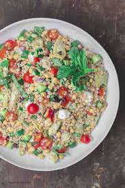 This mediterranean chicken couscous salad requires quite a lot of chopping. Best Mediterranan Couscous Salad Recipe The Mediterranean Dish