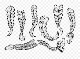 This braided hair drawing will guide you through the strokes and highlights needed to get the perfect fishtail braid. Hair Plaits And Braids Vectors Braid Drawing Png Braids Png Free Transparent Png Images Pngaaa Com