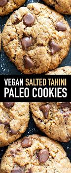 Salted Tahini Paleo Chocolate Chip Cookies Coconut Flour Gluten Free Coconut Flour Chocolate Chip Cookies Paleo Chocolate Chips Paleo Chocolate Chip Cookies