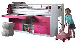 Hochbett mit kommode und regal inkl ausziehbarem schreibtisch. Hochbett Jax Inklusive Schreibtisch Schrank Regal Kommode Lattenrostplatte Weiss Pink En 747 1 2 Kindermoebel 24