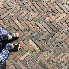 In Holland Keine Seltenheit Fischgrat Terrasse Pflastersteine Pflastersteine