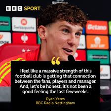 🗣️ '𝐓𝐡𝐞 𝐧𝐞𝐰 𝐦𝐚𝐧𝐚𝐠𝐞𝐫 𝐚𝐧𝐝 𝐡𝐢𝐬 𝐜𝐨𝐚𝐜𝐡𝐢𝐧𝐠 𝐬𝐭𝐚𝐟𝐟  𝐡𝐚𝐯𝐞 𝐛𝐫𝐨𝐮𝐠𝐡𝐭 𝐭𝐡𝐚𝐭 𝐞𝐧𝐞𝐫𝐠𝐲 𝐚𝐧𝐝 𝐬𝐞𝐧𝐬𝐞 𝐨𝐟  𝐥𝐢𝐟𝐞.' #NFFC captain Ryan Yates says he's enjoyed the vibe that Sean  Dyche and his coaching staff