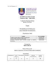Ke arah perpaduan nasional kementerian pelajaran malaysia memainkan peranan yang sangat penting dalam membawa robiah sidin. Kertas Kerja Isu Sekolah Vernakular Docx No Kod Tugasan C3 Kampus Alor Gajah Semester Mac Julai 2020 Laporan Kertas Kerja Kod Ctu555 Tajuk Pendidikan Course Hero