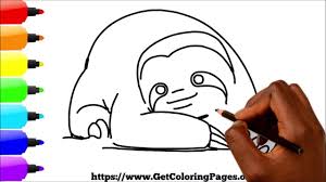 How To Draw A Sloth Easily Drawings Sloth Step By Step Drawing