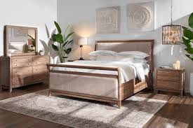 Hazel 6 Piece Upholstered Bedroom Set With 2 Drawer Nightstand Dresser And Mirror In 2020 Upholstered Bedroom Set Bedroom Set Bedroom Furniture Sets