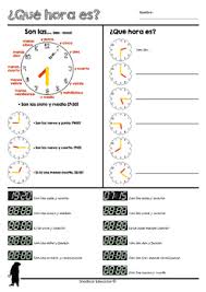 Spanish worksheets and online activities. Time Worksheets In Spanish Teachers Pay Teachers