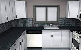 Small grey black and white kitchen. Black White Small Kitchen Design White Kitchen Design White Kitchen Decor Kitchen Tiles Design