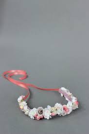 Blumenkranz Braut Haarschmuck In Rosa Koralle Und Weiss Blumenkranz Haarschmuck Braut Vintage Blumen