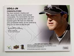 2010 Upper Deck Jayson Nix UD Game Jersey Card MS2