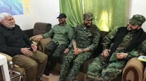 قناة الکوثر الفضائیة بالصور الخزعلي والكعبي والحيدري في مقر عمليات الحويجة العراق الكوثر وصل الأمين العام لعصائب أهل الحق الشيخ قيس talk show talk scenes