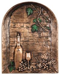 A polished and honed copper backsplash will give your kitchen a more contemporary look. 22 X28 Window With Wine Metal Backsplash Mural Farmhouse Tile Murals By Design Tuscany Dt 17 2004c Houzz