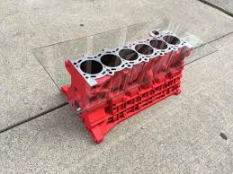 Iron and glass coffee table & end table. Just Found This Coffee Table On My Local Craigslist Thought You Guys Might Like It Know Which Particular Engine It Is Bmw