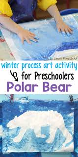 Polar Bear In The Snow Preschool Art Project Preschool Art Activities Preschool Art Projects Process Art Preschool