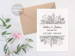 5x7 Card Mockup Wedding Invitation Mockup Wedding Card Etsy Wedding Invitation Templates Invitation Mockup Wedding Invitations