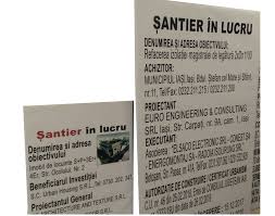 Panou De Santier Personalizat Placuta Identificare Santier Comanda Acum Print Banner Bucuresti Uzina Print Creativ